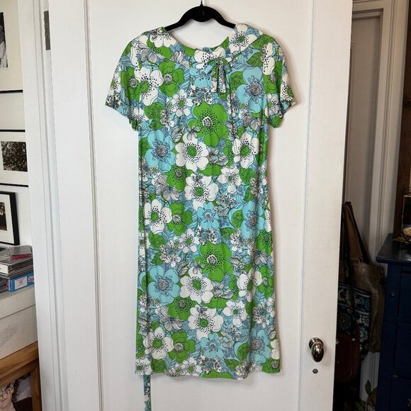 Vintage 60's Shift Dress with Belt sz Large - Picture 1 of 4